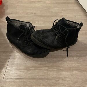UGG mens neumel black sued boots size 12